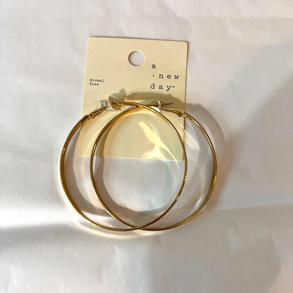 a new day Jewelry - A New Day Large Gold color Hoop Earrings 🤩